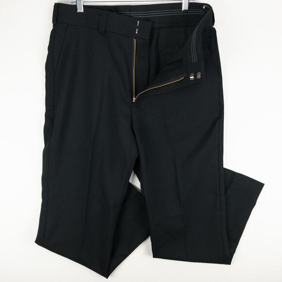 Edwards Woven Textured Workwear Pants Men's 36x32 Black Creased Polyester NWT - Picture 5 of 11